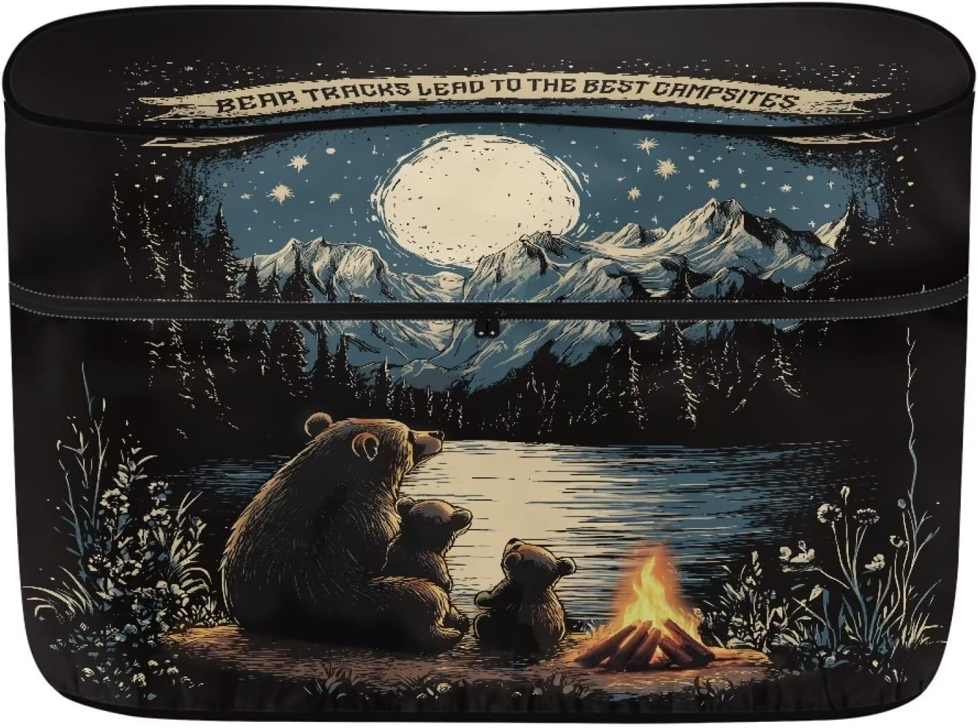 RV Camper Propane Tank Cover Traveler Campfire Print Waterproof UV Propane Tank Cover Polyester Waterproof Cover Weather Resistant Propane Tank Cover,Double 30lb