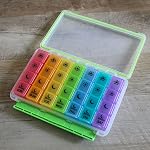 Ezy Dose Pop-Out Weekly 7-Day, 4x/Day Pill Organizer, Rainbow, X-Large | Pill Case, Medicine Planner, Vitamin Organizer Box, Convenient and Easy to Use, X-Large Pop-Out Compartments, BPA Free