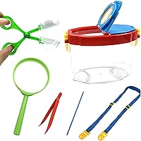Vista 5 de Kit para atrapar insectos, kit de recolección de insectos para niños, kit de explorador de la naturaleza al aire libre con pinzas, lupa, kit