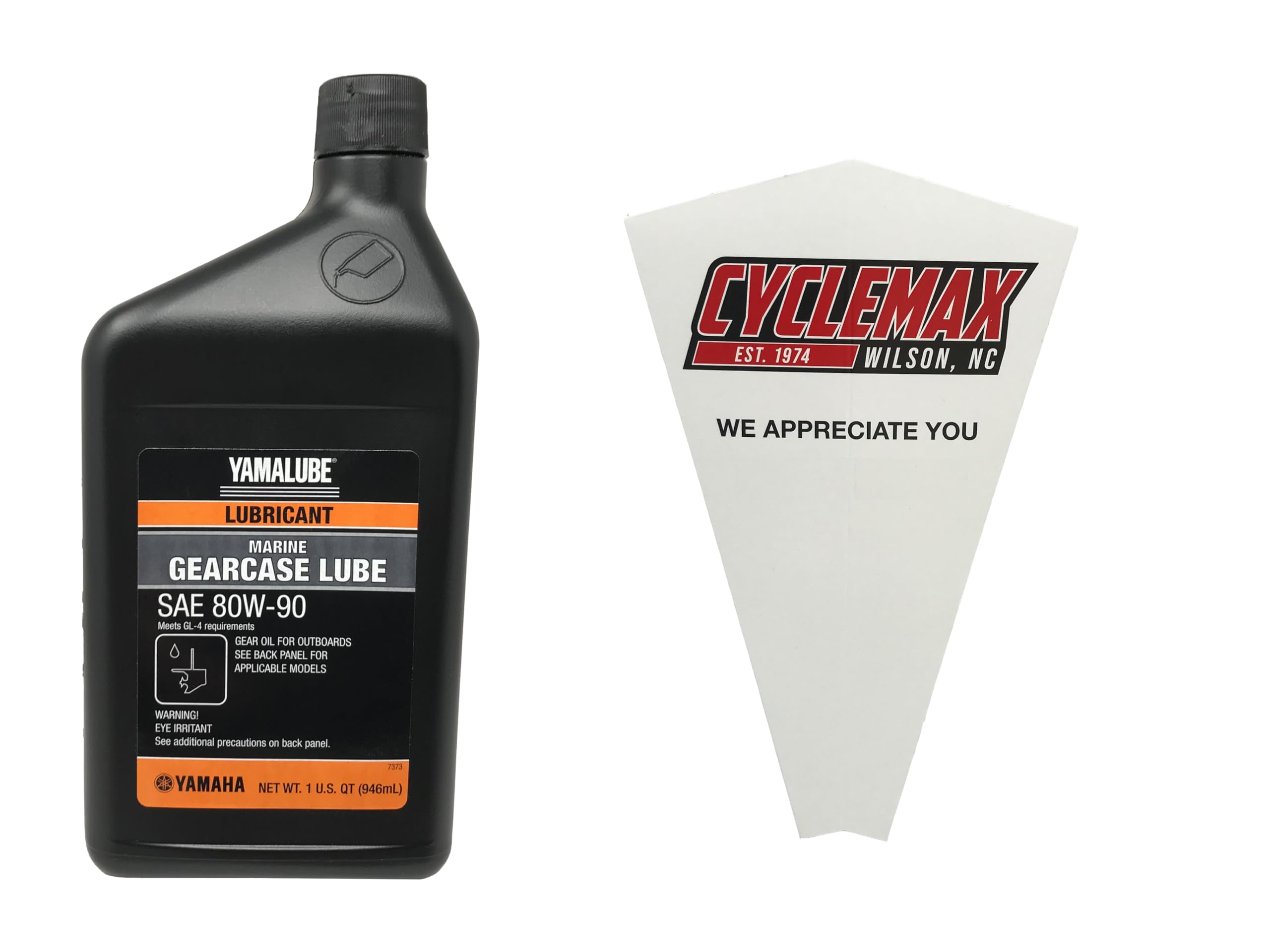 Cyclemax One Pack compatible with Yamaha Lower Unit Gearcase Lube Oil ACC-GEARL-UB-QT Contains One Quart and a Funnel