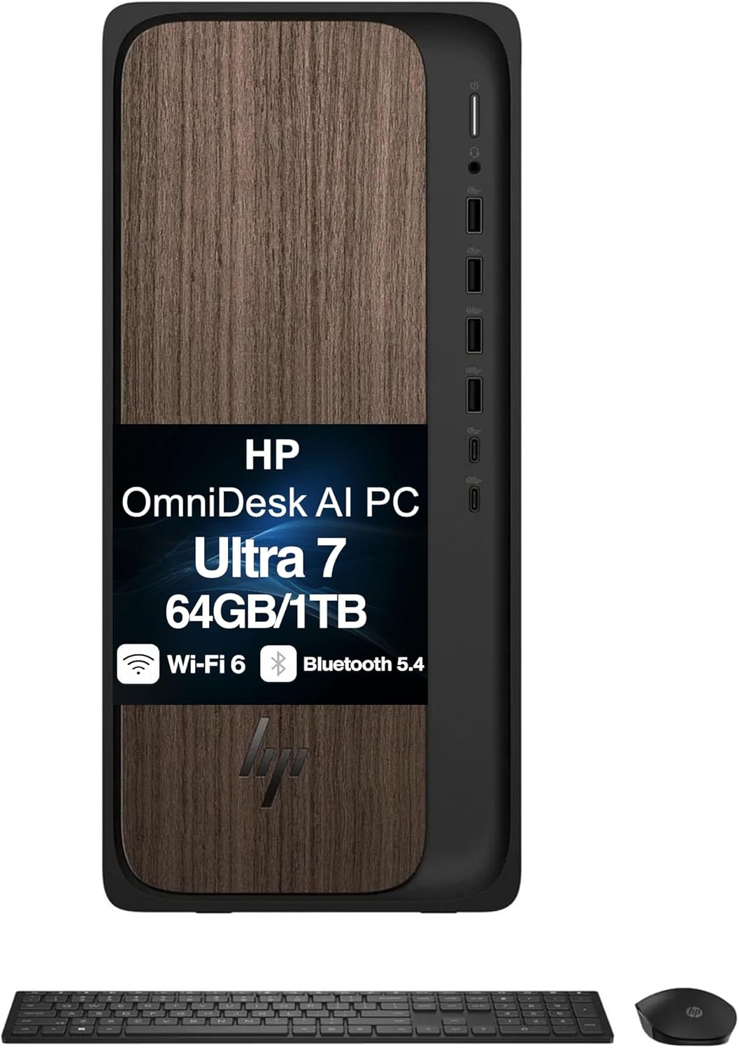 HP OmniDesk (Envy Next Brand) M03 Premium Business Next Gen AI PC Desktop (Intel Ultra 7-265 (>i9-14900), 64GB DDR5, 1TB SSD, WiFi 6, BT 5.4, DP, HDMI, Win11P) w/Wireless Keyboard & Mouse (Renewed)