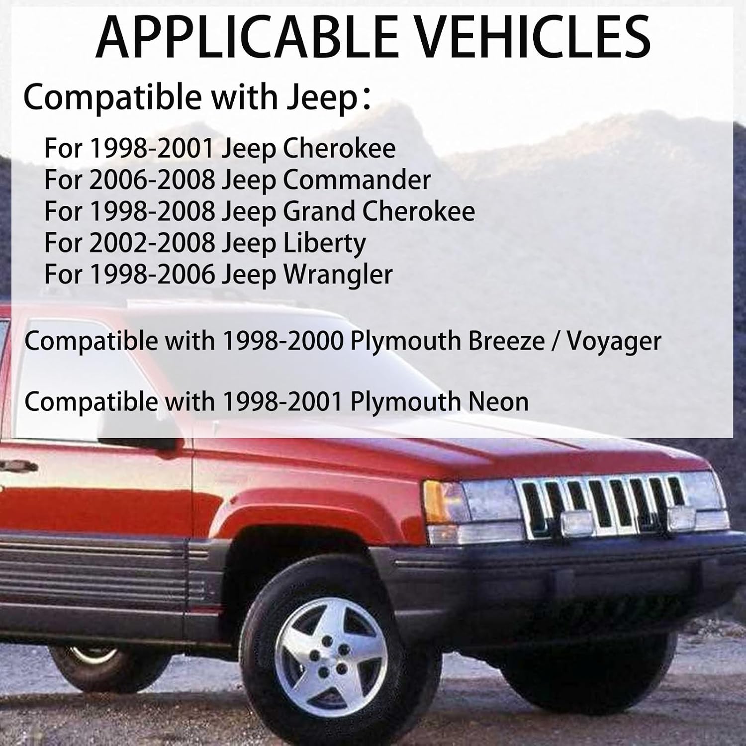 Ignition Lock Cylinder W/ 2 Keys Compatible with Chrysler Dodge Jeep Replace# 5003843AB, 5003843AA