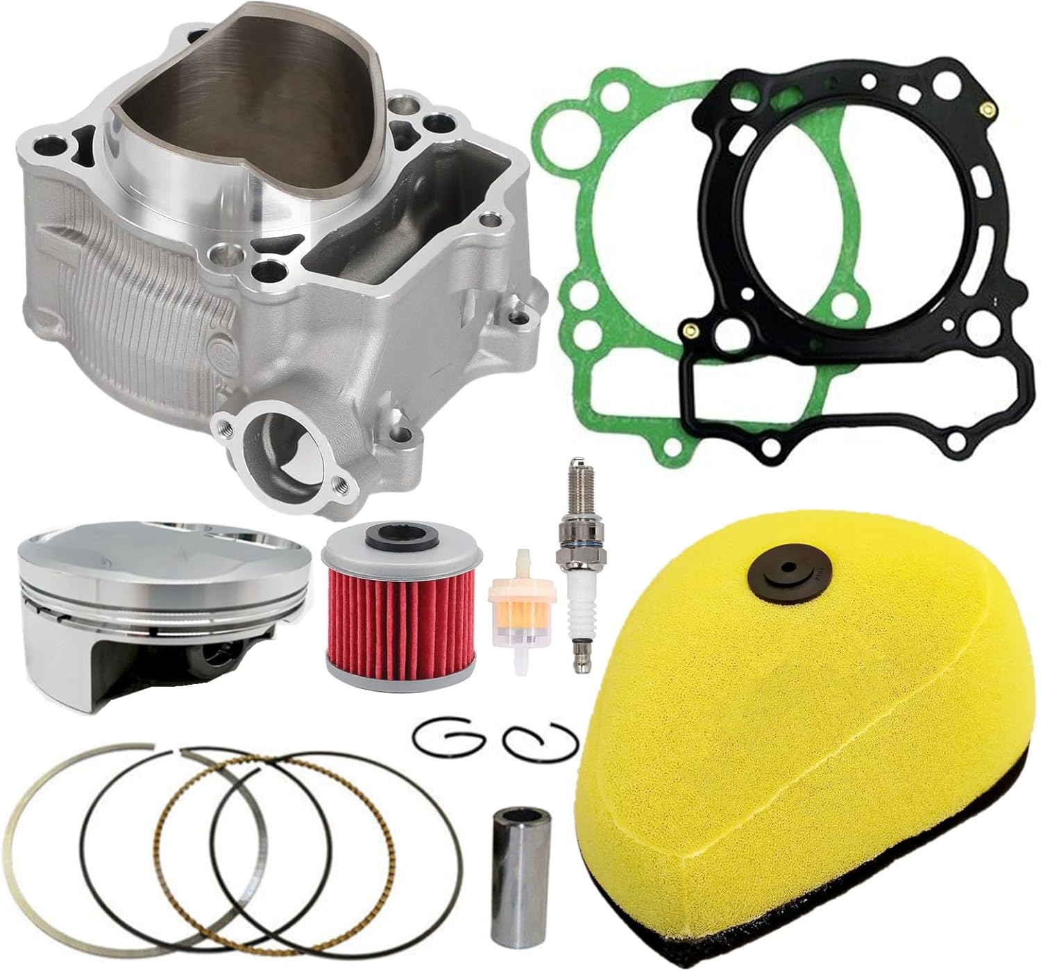 XIAOWEI YZ250F Cylinder Piston Rings Kit for Yamaha YZ250F 2001-2007 WR250F 2001-2013 STD 77mm With Air Filter