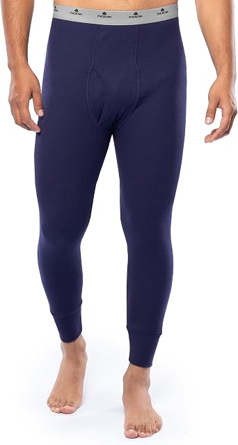 Indera Mens Performance Rib Knit Thermal Underwear Long Johns Pant