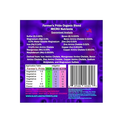 Miniatura 5 de Farmer's Pride - Juego de fertilizantes de mezcla orgánica (jarras de 128 onzas) galón | Alimento concentrado para plantas multiusos | Hace hasta