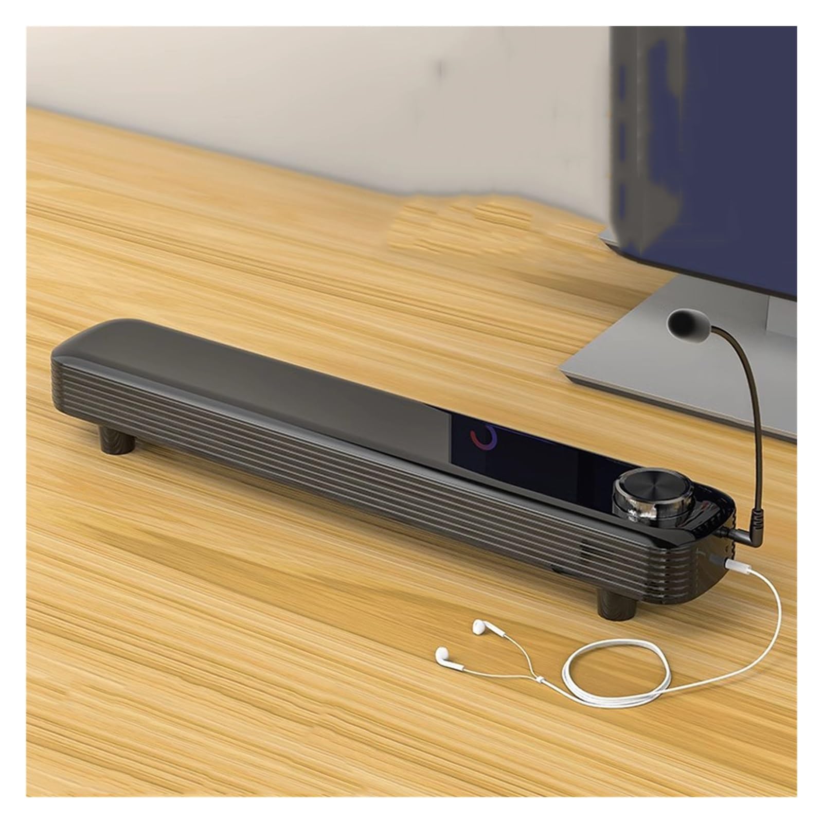 Ordinateur de bureau avec micro pour télétravail efficace