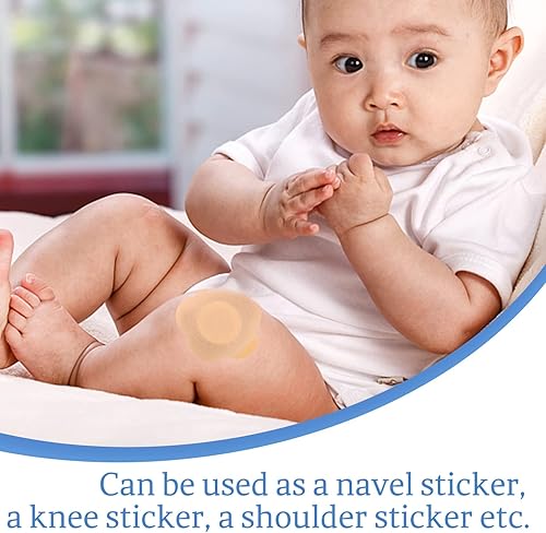 Miniatura 8 de Healifty Adhesivo hueco para ombligo recién nacido, 200 parches transpirables para el ombligo, parches desechables para el ombligo del bebé, parches