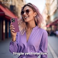 Vista 87 de ORNARTO Funda compatible con iPhone 15 Pro de 6.1 pulgadas, silicona líquida de 3 capas cubierta completa de goma de gel suave, funda protectora