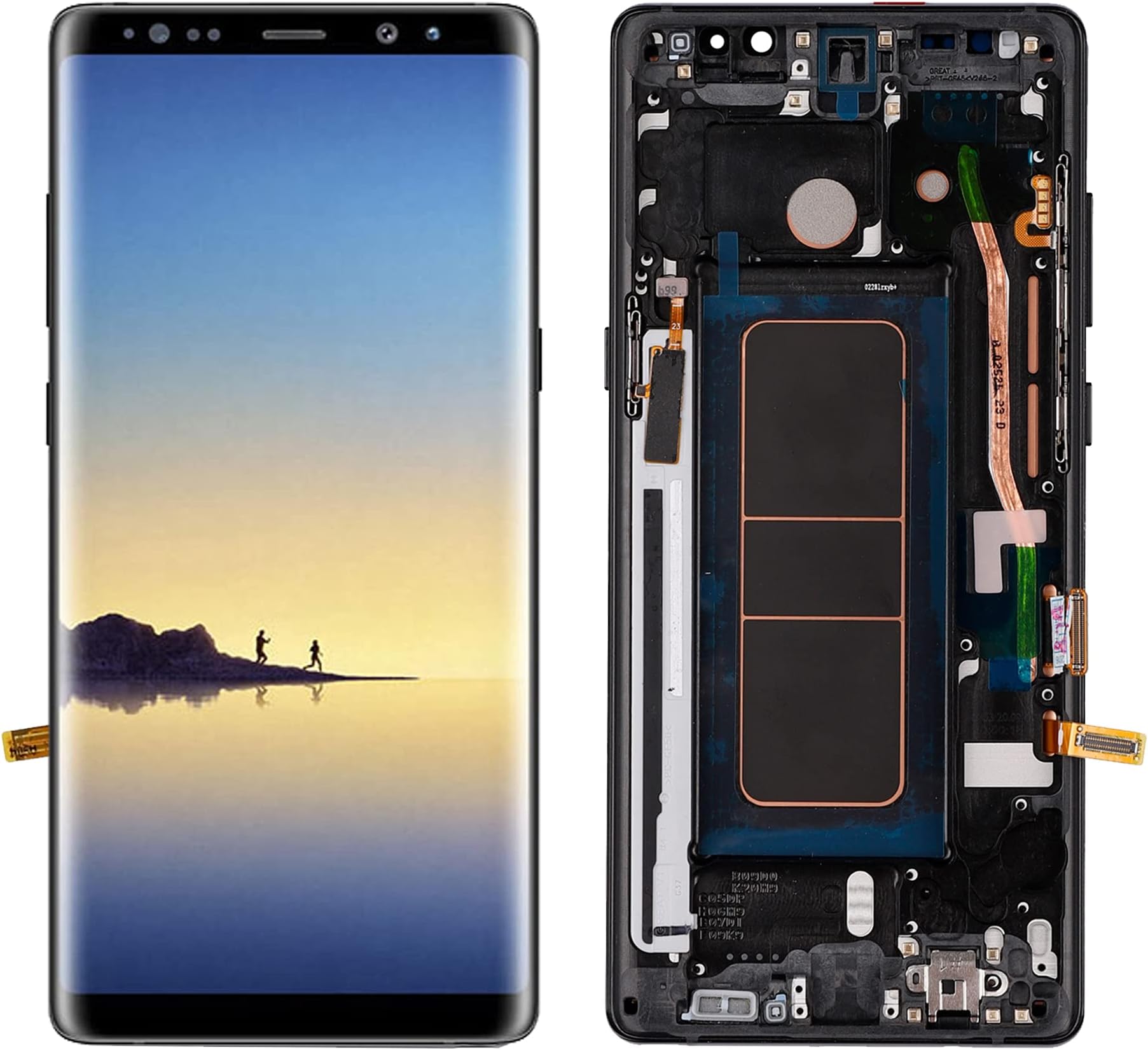 Super AMOLED Replacement Compatible with Samsung Galaxy Note 8（Black with Frame LCD Display Touch Screen Assembly with Repair Tools