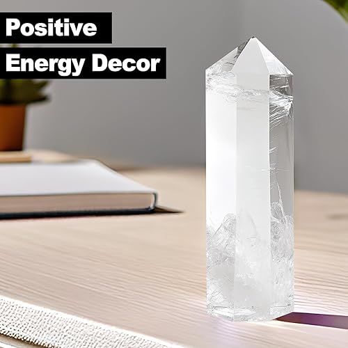 Miniatura 5 de Crystal Towers - Varitas hexagonales de punta de cristal curativa, obelisco, reiki, equilibrio de energía, terapia de meditación de chakras, regalo