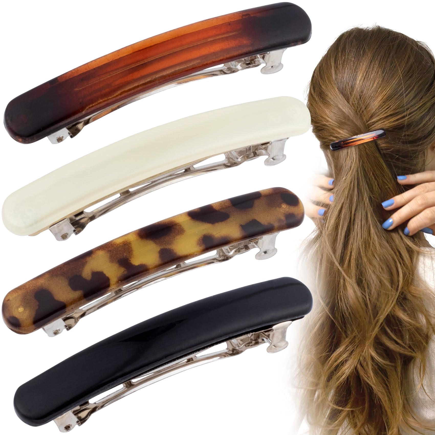 Lot NS Clip France hair barrette & made in France hair comb Camila Paris CP2983 French Hair Barrette Clip Handmade Oval  main image 3