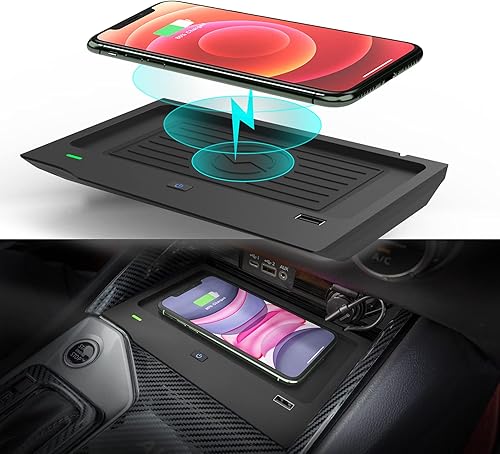 CarQiWireless Cargador inalámbrico para Nissan Altima 2019-2024 SR/SV/SL, almohadilla de carga inalámbrica para teléfono, organizador de consola