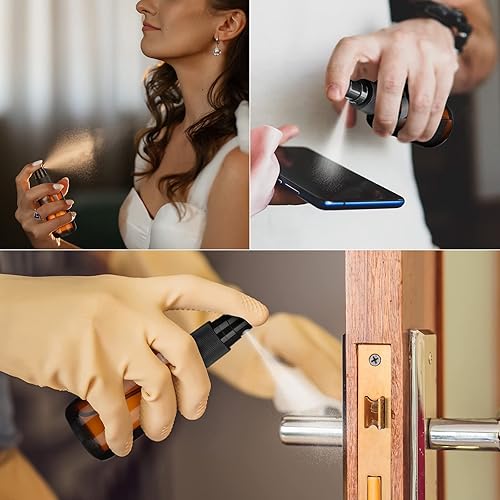 Miniatura 7 de Yungyan 100 botellas de spray de vidrio de 4 onzas, botellas de spray vacías, botellas pequeñas de aceite esencial, botellas de vidrio de niebla