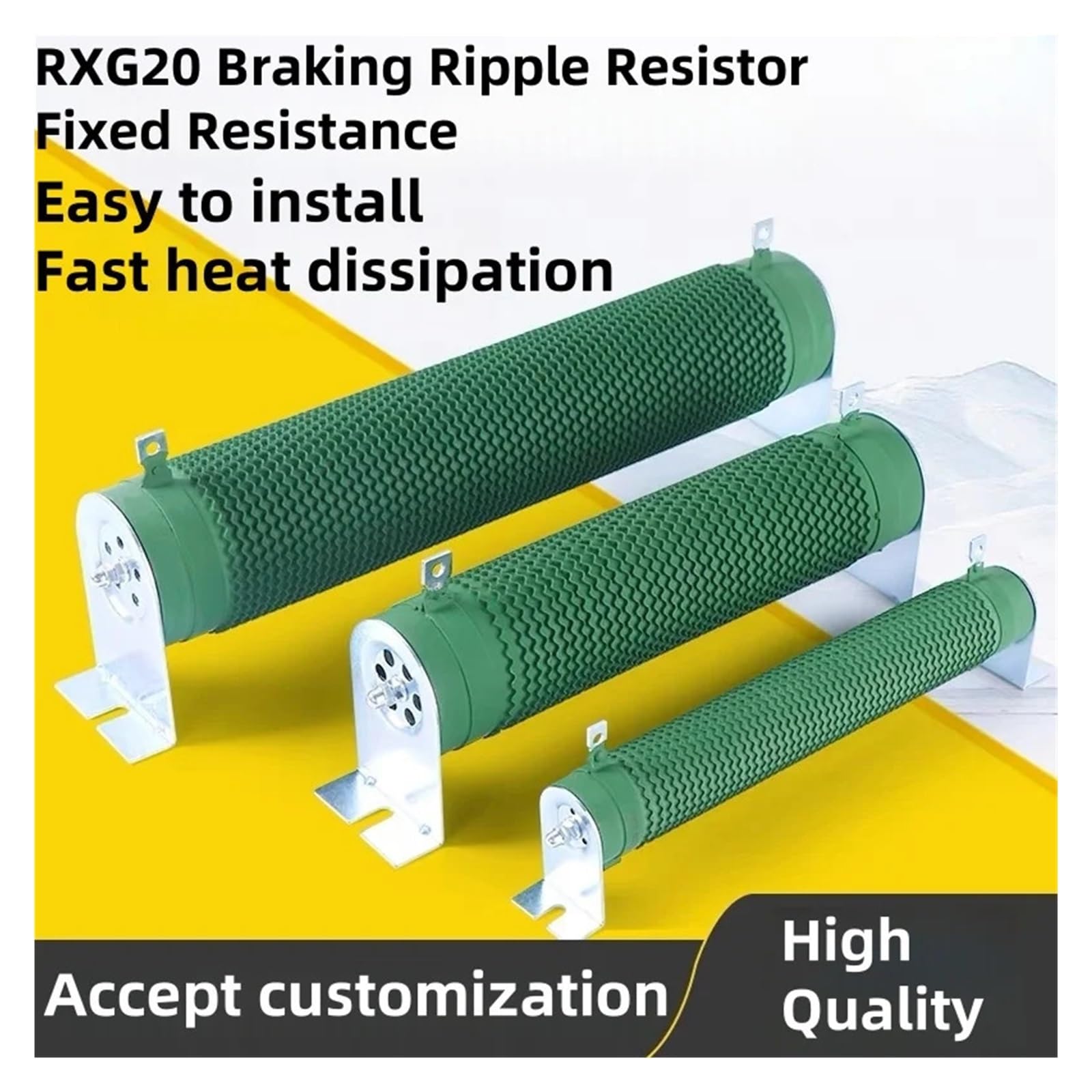 Reostato scorrevole a resistenza avvolta regolabil Scaricatore a filo avvolto ad alta potenza RXG20 RX20 600W 800W 1000W Ripple regolabile(RX20-T Adjustable,1000W 80 R ohm)