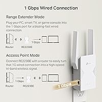 Vista 3 de TP-Link BE3200 Wi-Fi 7 Extensor de alcance RE223BE con puerto Ethernet Repetidor inalámbrico de doble banda de 3.2 Gbps Amplificador de señal