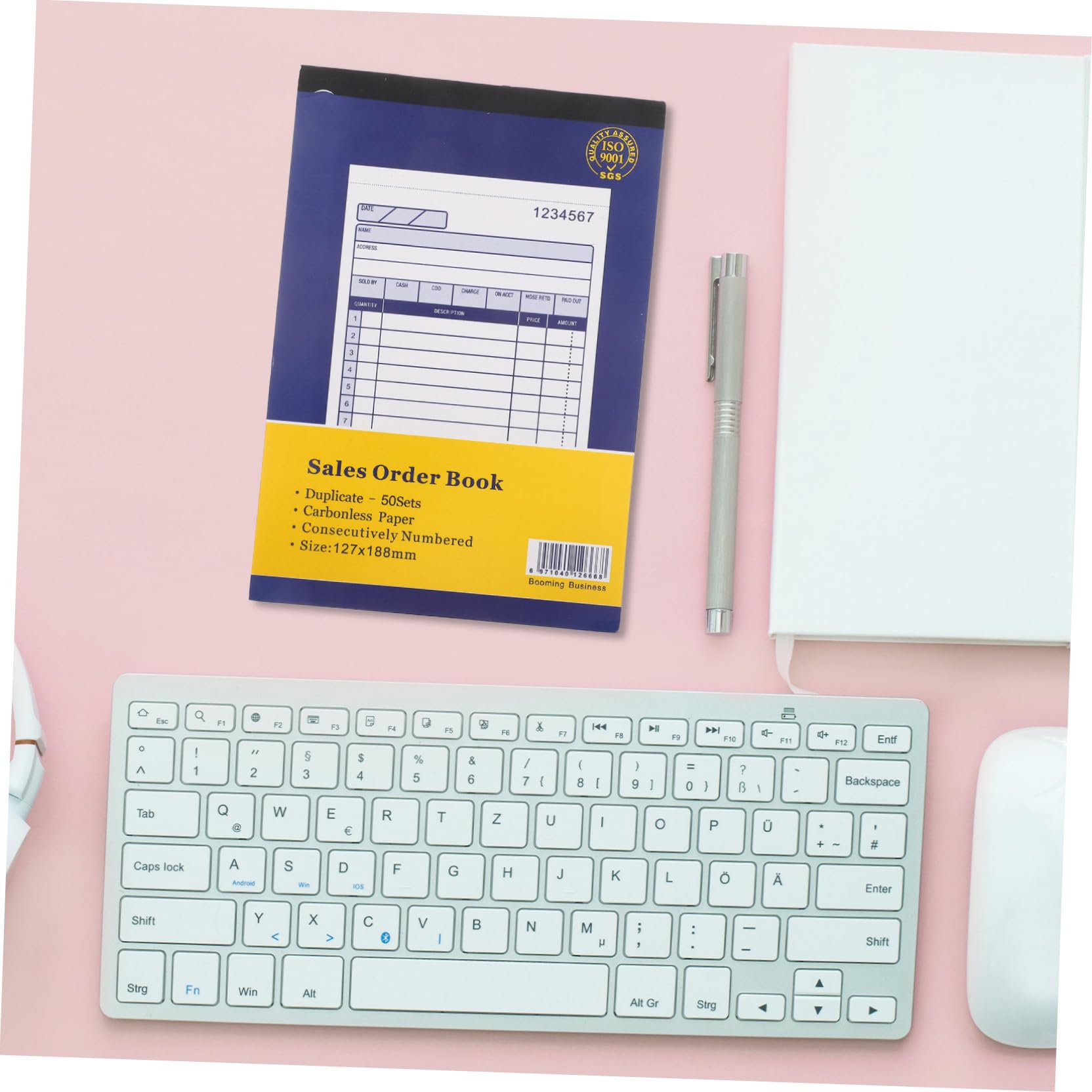 5 Piezas Libro de Pedidos para Pequeñas Empresas Registro y Gestión de Órdenes Libro de Facturas Portátil con Resistente y Escritura Nítida para Seguimiento Profesional