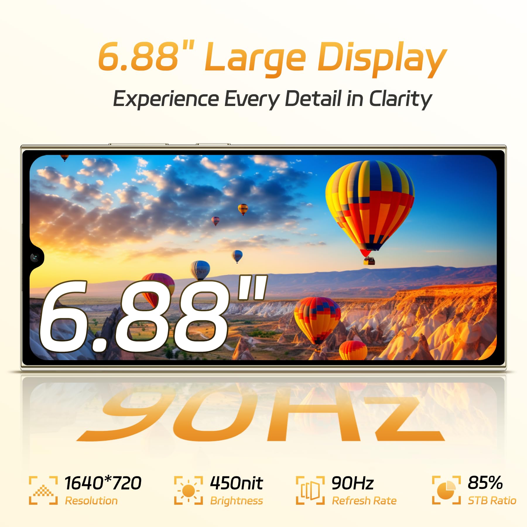 C61 Smartphone 2026, 16GB+128GB/1TB Telefono,6.88" HD+ Cellulare | Smartphone Android 15, 5150mAh Telefono Cellulare, 13MP Smartphone Gaming Octa Core, Dual SIM/Face ID/Fingerprint/OTG, Nero