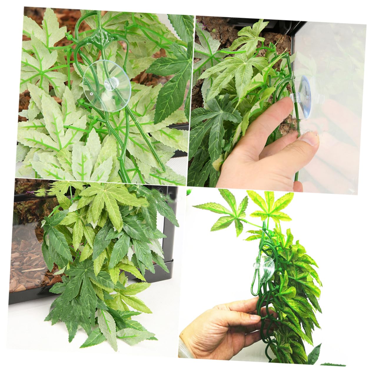 STOBAZA Artificial Fake Hanging Aquatic Plant Lifelike Water Plant Decoration for Fish Tanks and Reptile Habitats for Betta