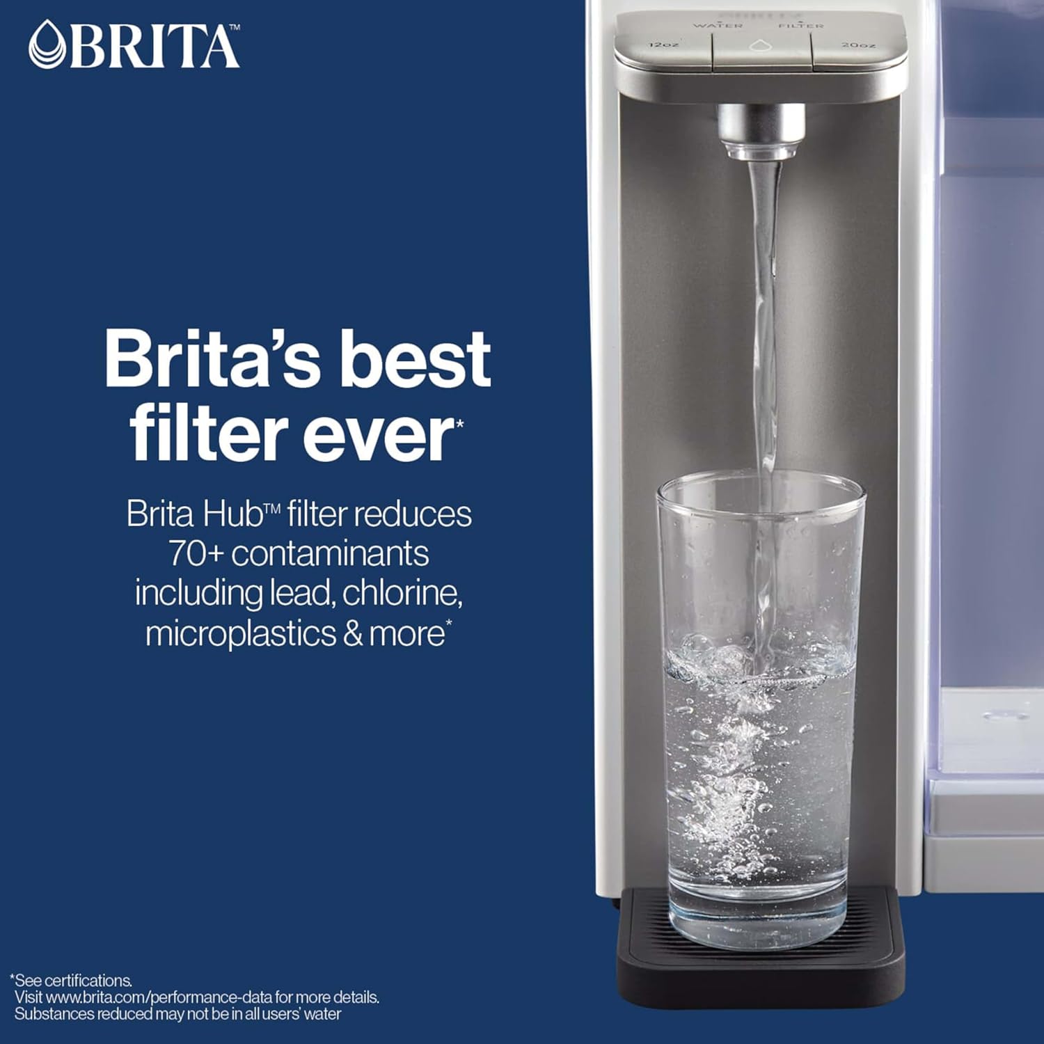 Brita Hub Replacement Water Filter, BPA-Free, Replaces 900 Plastic Water Bottles, Lasts Six Months or 120 Gallons, Includes 1 Filter, Kitchen Essential, White - Image 3
