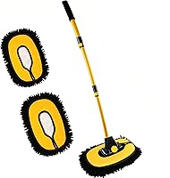 Vista 11 de Cepillo de Lavado de Auto Mejorado con Mango Largo, Cepillo de Lavado de Auto Kit de Cepillo de Limpieza de Auto Trapeador de Lavado de Auto Cepillo