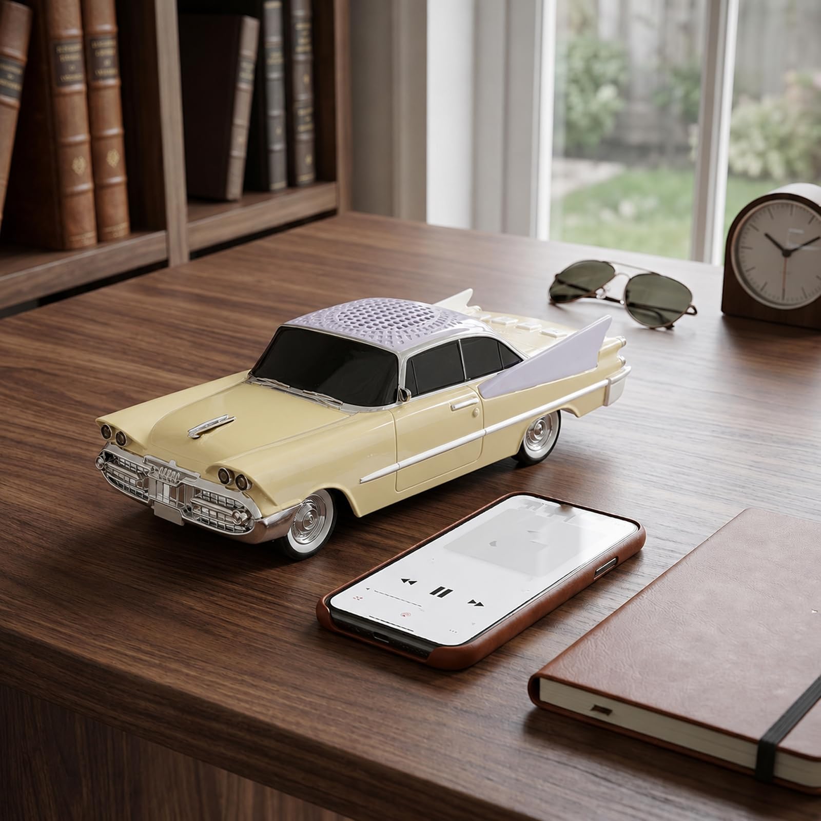 Doni Bomboniere Haut-parleur Bluetooth pour voiture, vintage, rétro, portable, sans fil, Bluetooth 5.0, stéréo, TWS, USB, carte TF, AUX, mini enceinte audio pour la maison, les voyages, les fêtes