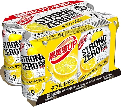 Amazon Co Jp サントリーチューハイ 196 ストロングゼロ Wレモン 350ml 6缶 食品 飲料 お酒