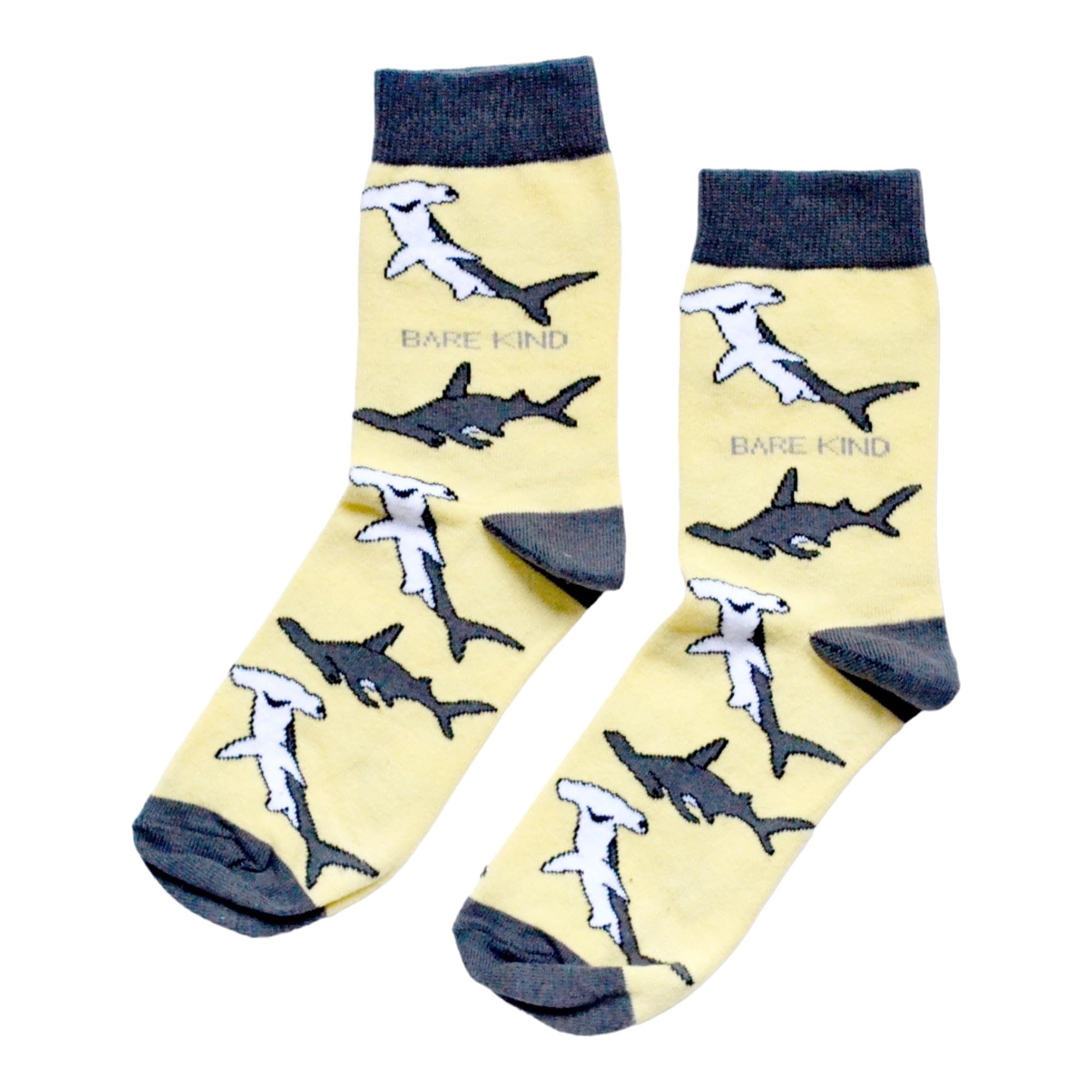 Bare Kind Bamboo Adult Socks (UK, Numeric, 7, 11, Regular, Regular, Shark)