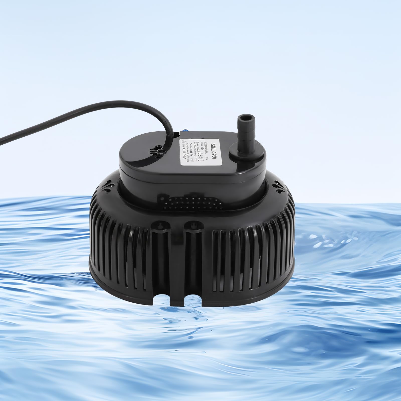 Bâche de piscine - Pompe d'aspiration plate - 75 W - 3000 l/h - Pompe