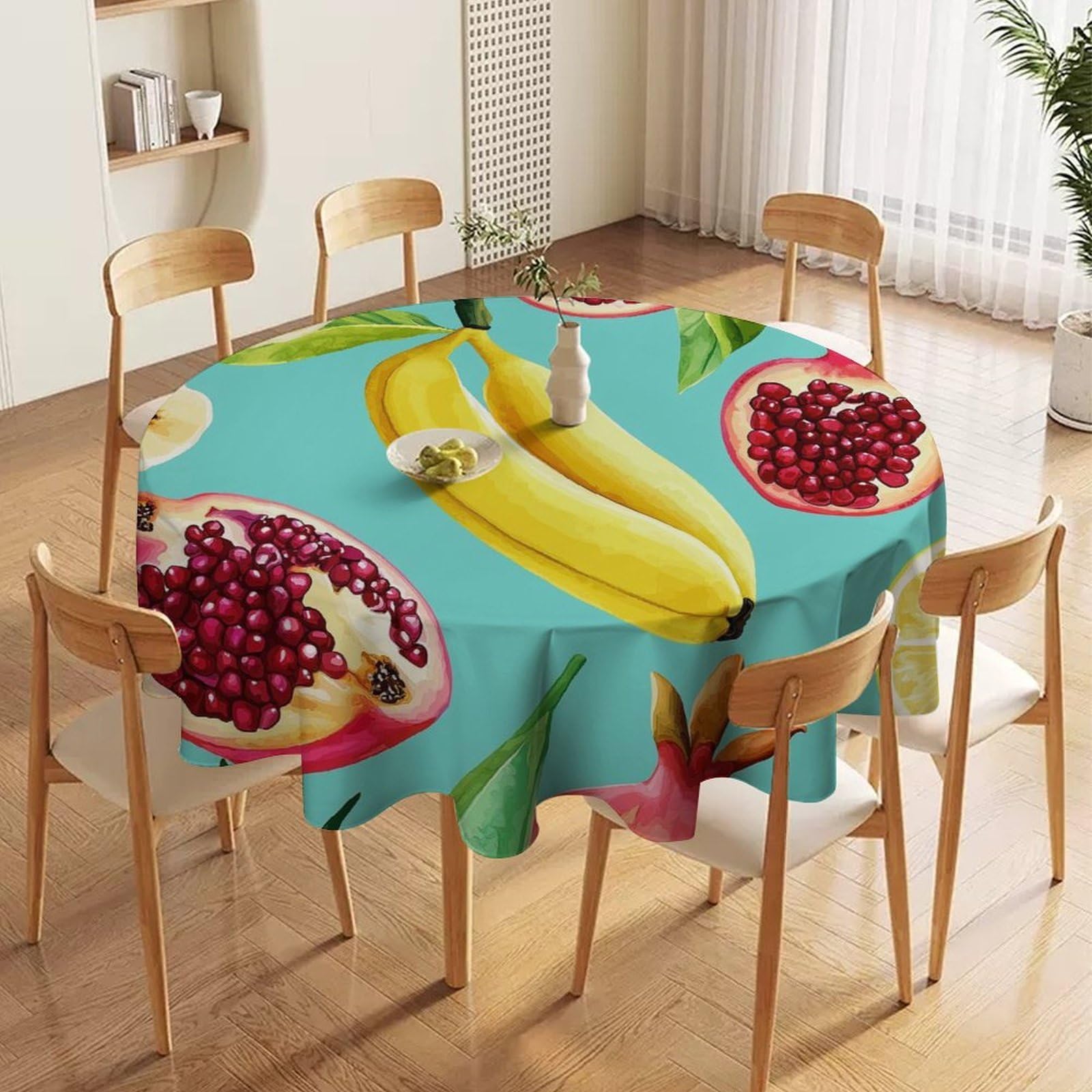 ORDOBO 3D Printed Tablecloth - Beautiful Scenery Fashion Table Protect Cover Waterproof Wipeable For Kitchen Dinner Garden Dining Home Decoration 152X152Cm