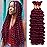 Human Braiding Hair for Boho Braids Human Hair 3 Bundles/Pack 110g 24 Inch Deep Wave Bulk Human Hair for Braiding Curly Knotless 12A Brazilian Virgin Burgundy