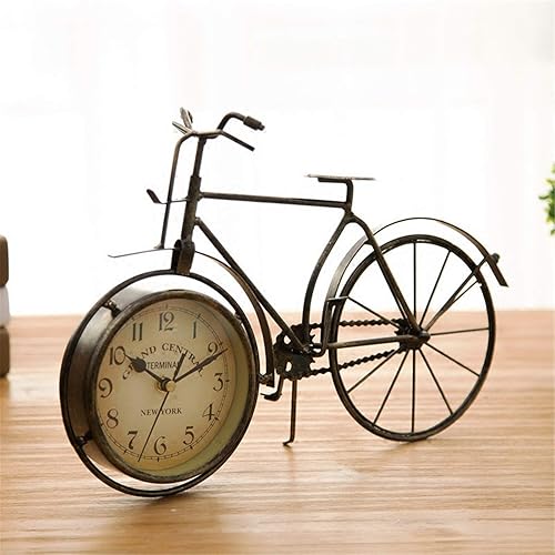 TEmkin Reloj de escritorio, reloj de repisa, reloj de estilo vintage europeo, reloj despertador para dormitorio, oficina, estante de reloj,