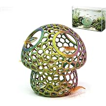 Mushroom Fish Tank Decor - 3D Printed Aquarium Fish House, Realistic Porous Hollow Aquarium Ornament, Safe Resin FishHideout, Decorative Mushroom Cave for Goldfishh,Betta Tanks, Home, Caf  Hotel Setup |