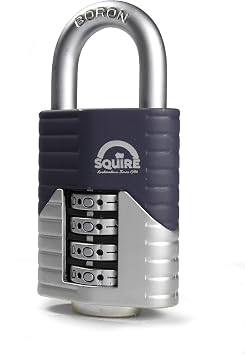 Henry Squire Vulcan 4 Wheel Open Shackle Combination Padlock, 40 mm Length