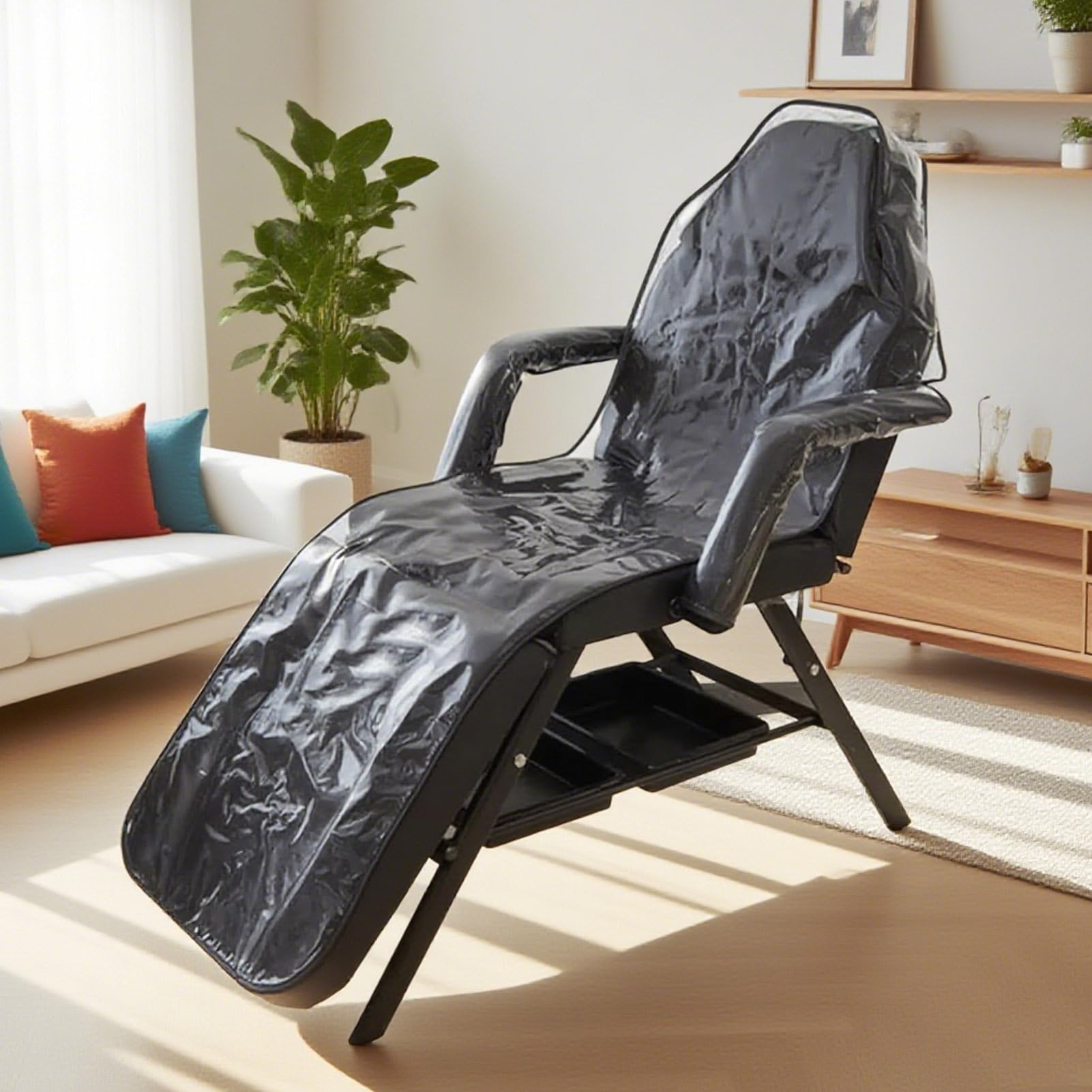 Générique Abdeckung für Massagetisch, transparent, aus EVA, für Hotel, 58 x 180 cm, wasserdicht, faltbar, für Massagetisch, Spa und Schönheitssalon