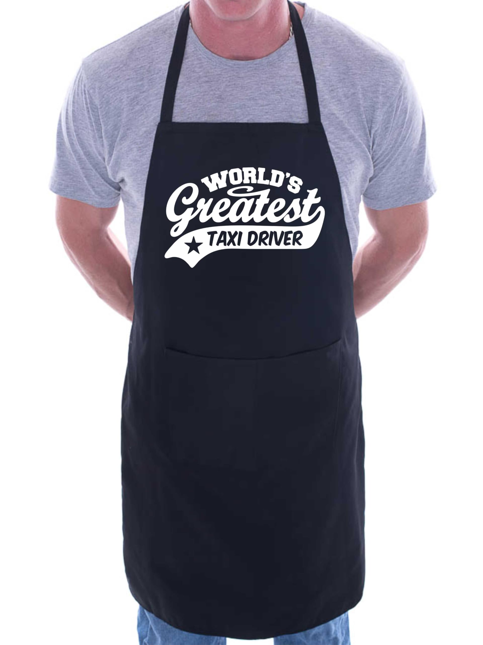 Print4u Unisex Black Apron Greatest Taxi Driver Gift For Her Gift For Him Birthday Present
