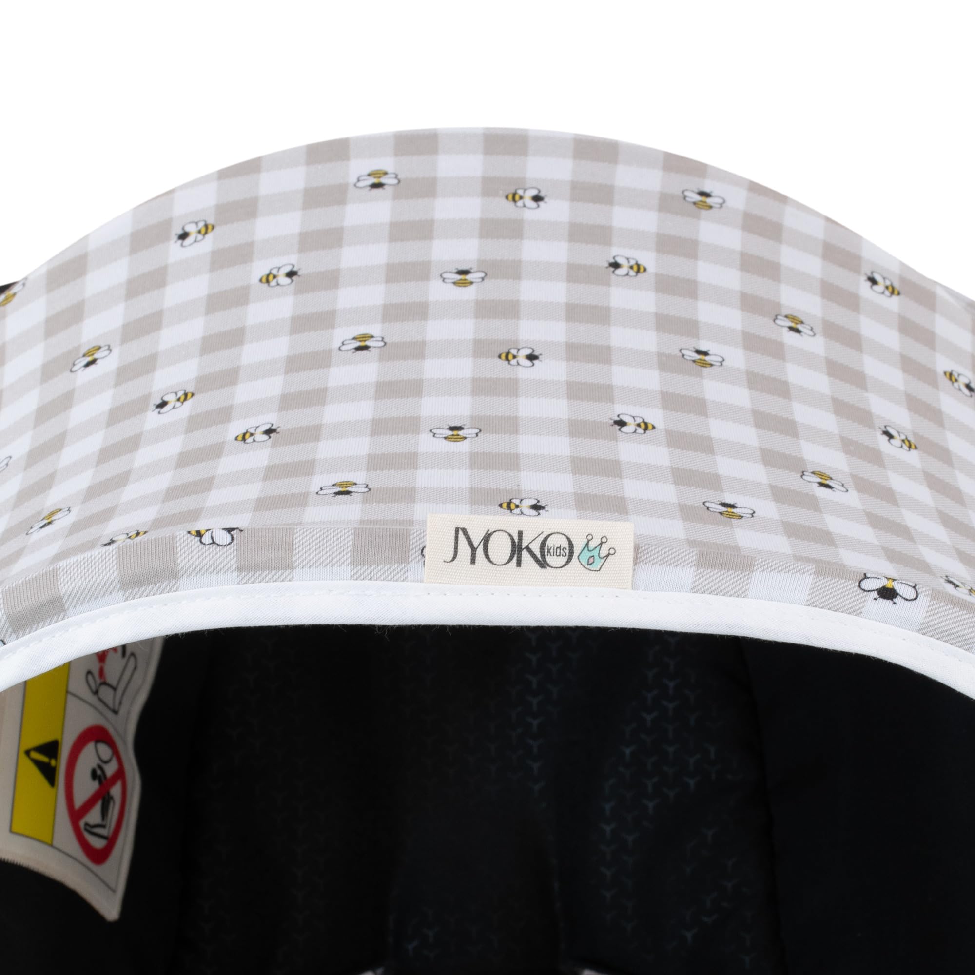 JYOKO KIDS Verdeck für Autositz und Kinderwagen, kompatibel mit Doona, 100% Baumwolle, White Star