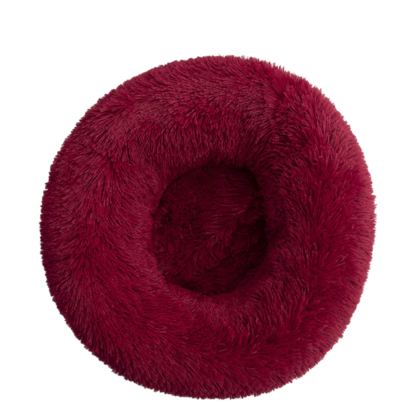 Rotondo Cuccia Cane Interno, Peluche Cuccia Gatto e Cane Ciambella Cuscino per Cani, Lavabile e Morbido Cuscino per Animale Domestico, per Perros y Gatos Grandes (120 cm,Borgogna)