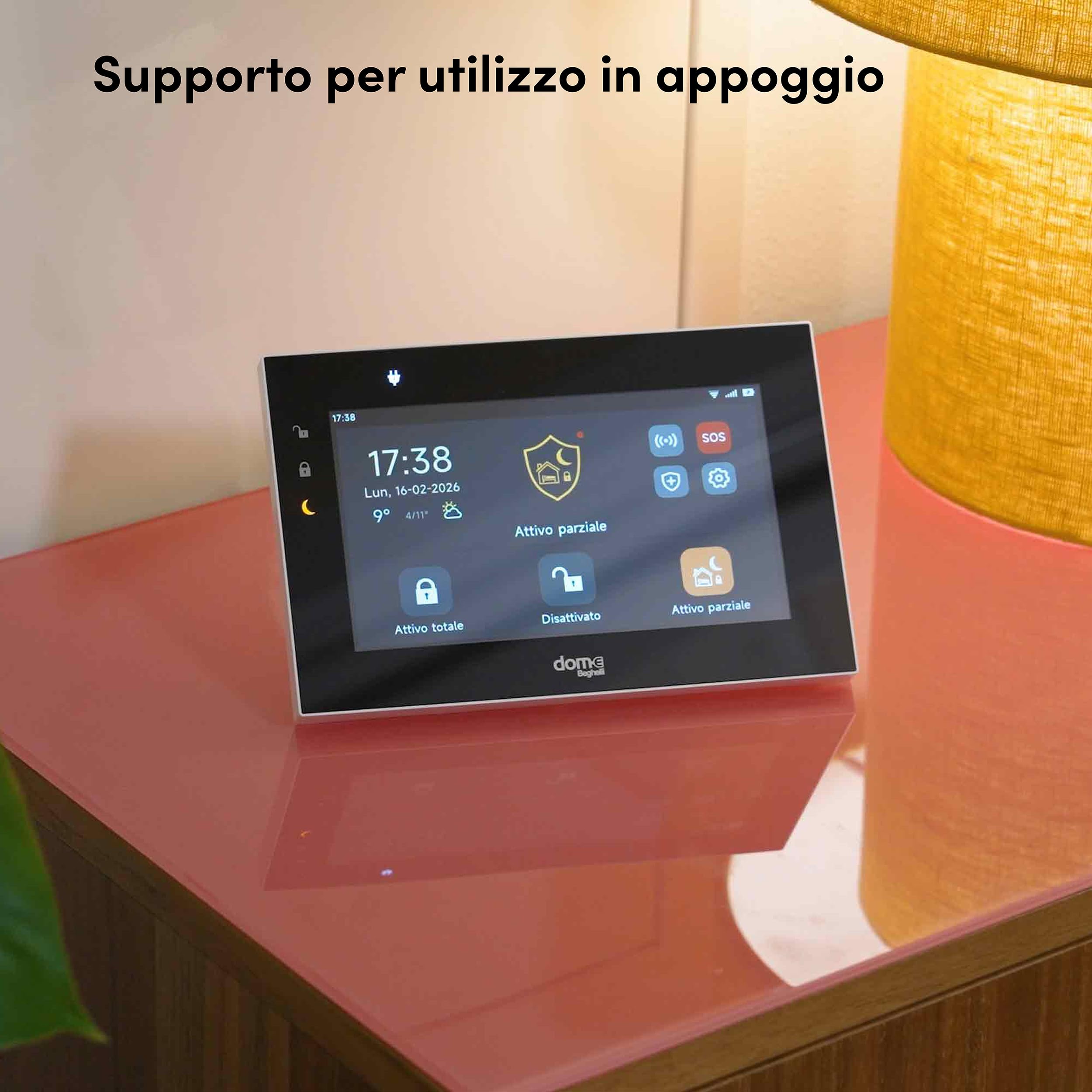 Beghelli - Kit Allarme Dom-e, Sistema Antintrusione Wireless WIFI/GSM 4G LoRa, Senza Fili, Compatibile con Alexa e Google Home, Installazione Senza Cablaggio, Pulsante SOS