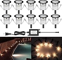 Vista 57 de Kit de luces LED de bajo voltaje para cubierta de acero inoxidable, impermeable, empotradas, para terrazas de madera, escaleras, jardín, patio