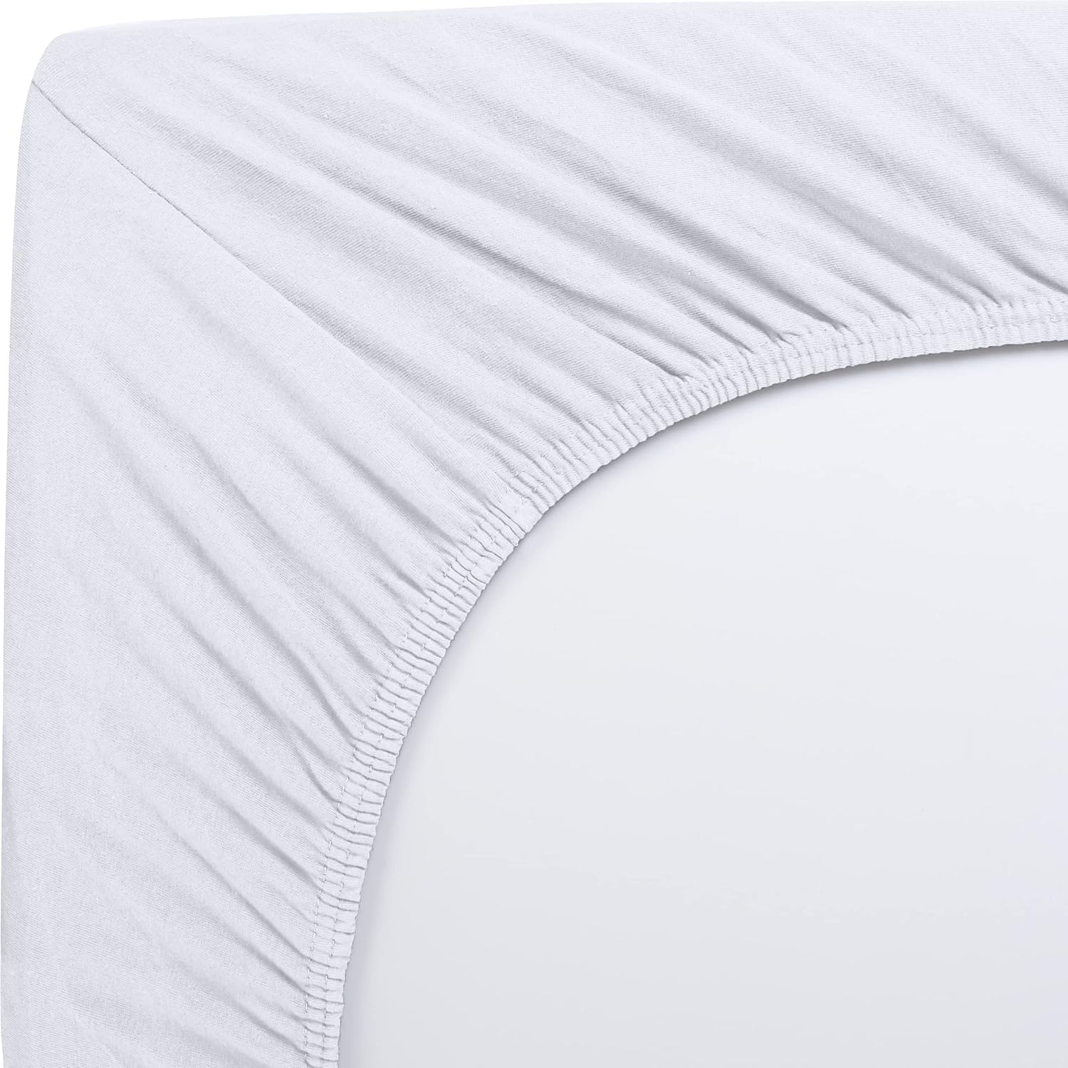 Extra Deep King Fitted Sheet Only 850 Thread Count King Fitted Sheet, Hotel Luxury - Easily Fits 21 inch to 24" inch Mattress - Extra Deep Pockets -White Solid