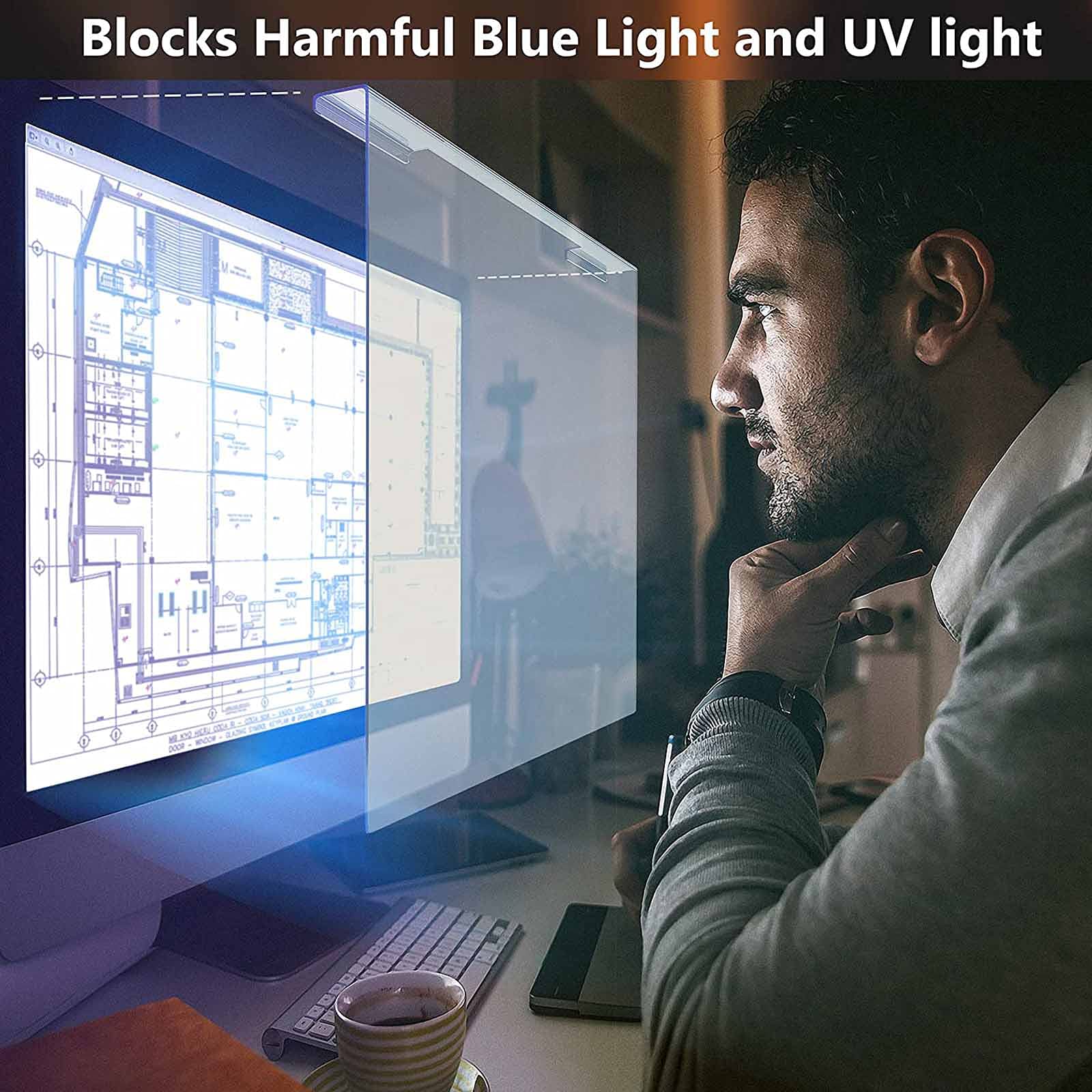 Pellicola Salvaschermo per Computer Desktop Pellicola Anti Luce Blu Che Blocca Il Filtro Pellicola Protettiva per Schermo in Acrilico HD Tipo di Sospensione,20in(458 * 270)