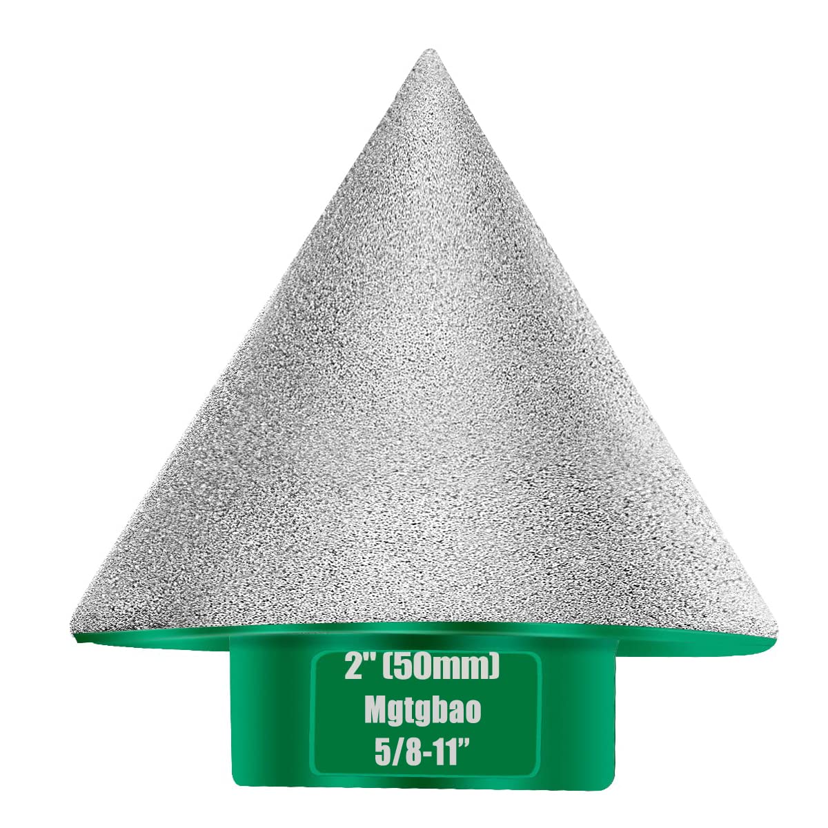 Mgtgbao 50mm Green Diamond Beveling Chamfer Bit, 2" Diamond Countersink Drill Bits with 5/8-11 inch Thread for enlarging, polishing and Bevelling Granite Marble Tiles The exsit Holes Enlarging