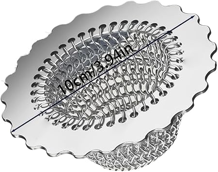 Reversible Kitchen Sink Strainer Sink Food Catcher Sink Plug Strainer Replacement for Kitchen Sink Basket Anti-Clogging, Sink Strainers for Kitchen Sinks With Large Wide Rim 10 cm Diameter
