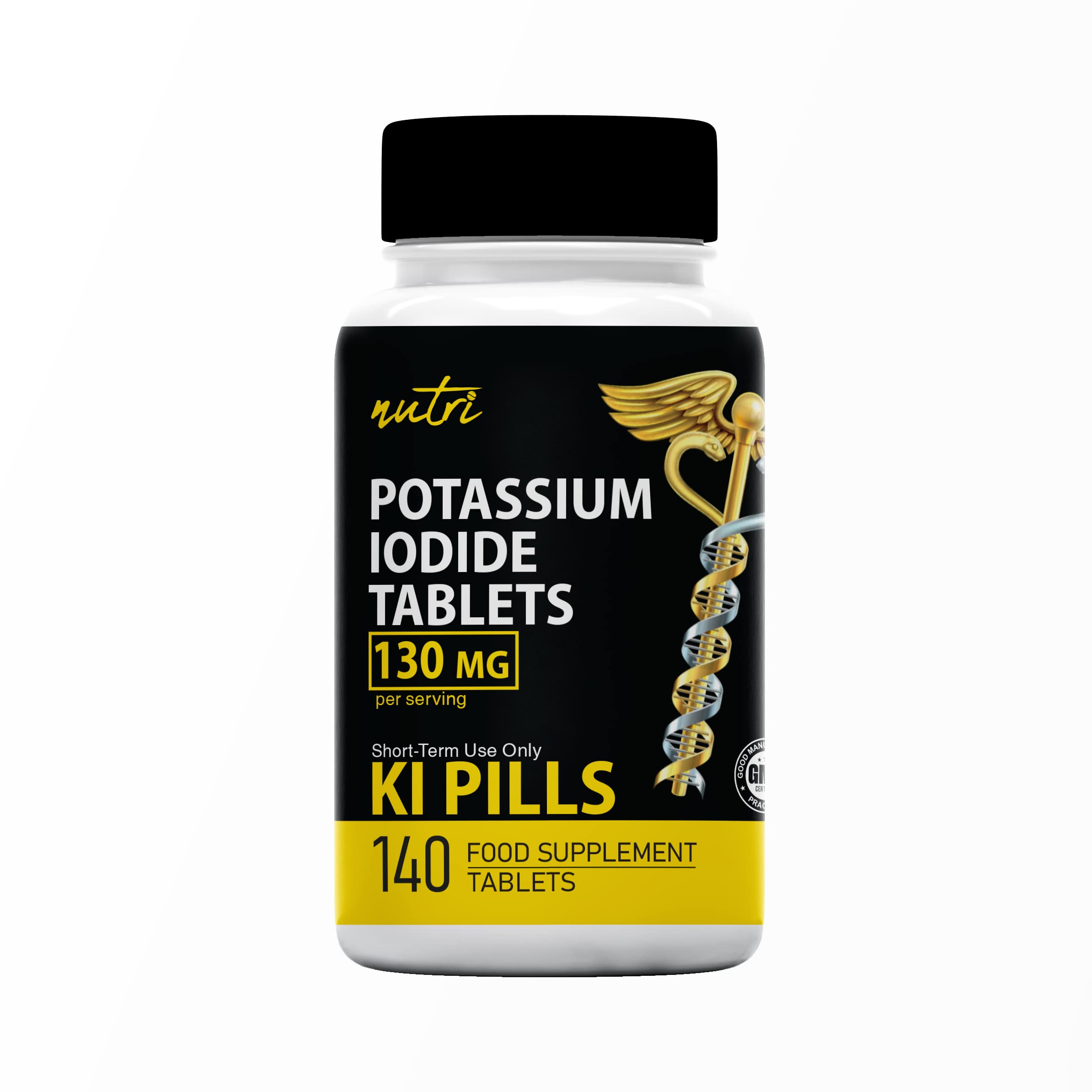 Nature's Fusions Potassium Iodide Tablets 130 mg (140 Tablets) EXP 10/2032 - Ki Pill - YODO Naciente