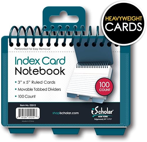 Miniatura 3 de iScholar Libro de tarjetas de índice, alambre de polietileno, 3 pestañas, el color puede variar (03512), 3 x 5 pulgadas