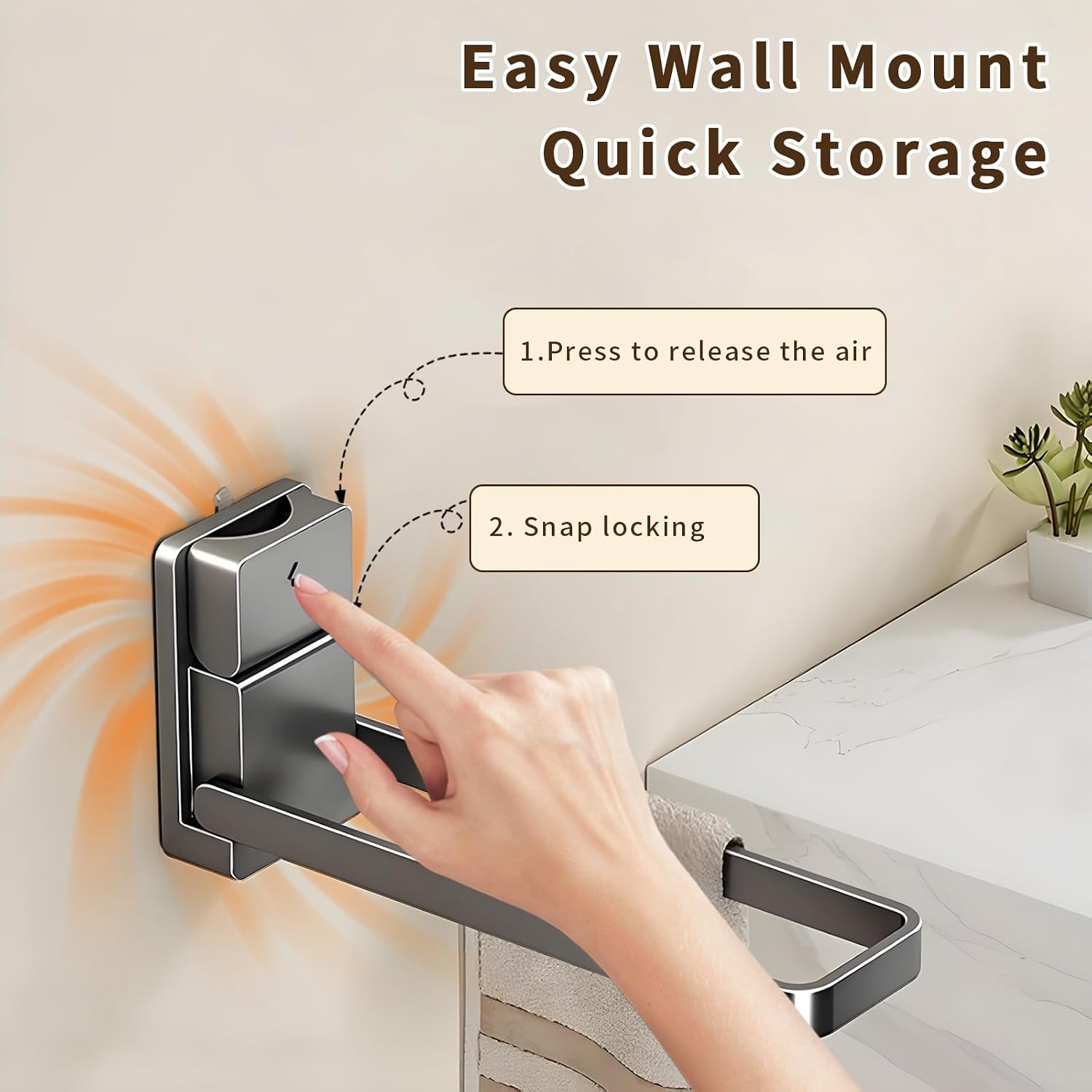 Foldable Hanger Organizer Suction Cup, Hangers Storage — Large-Capacity No-Drill Wall Mount Clothes & Accessory Holder, not Include Hangers, 2pc