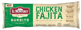 El Monterey Chicken Fajita Burrito, 8 Ounce -- 12 per case.
