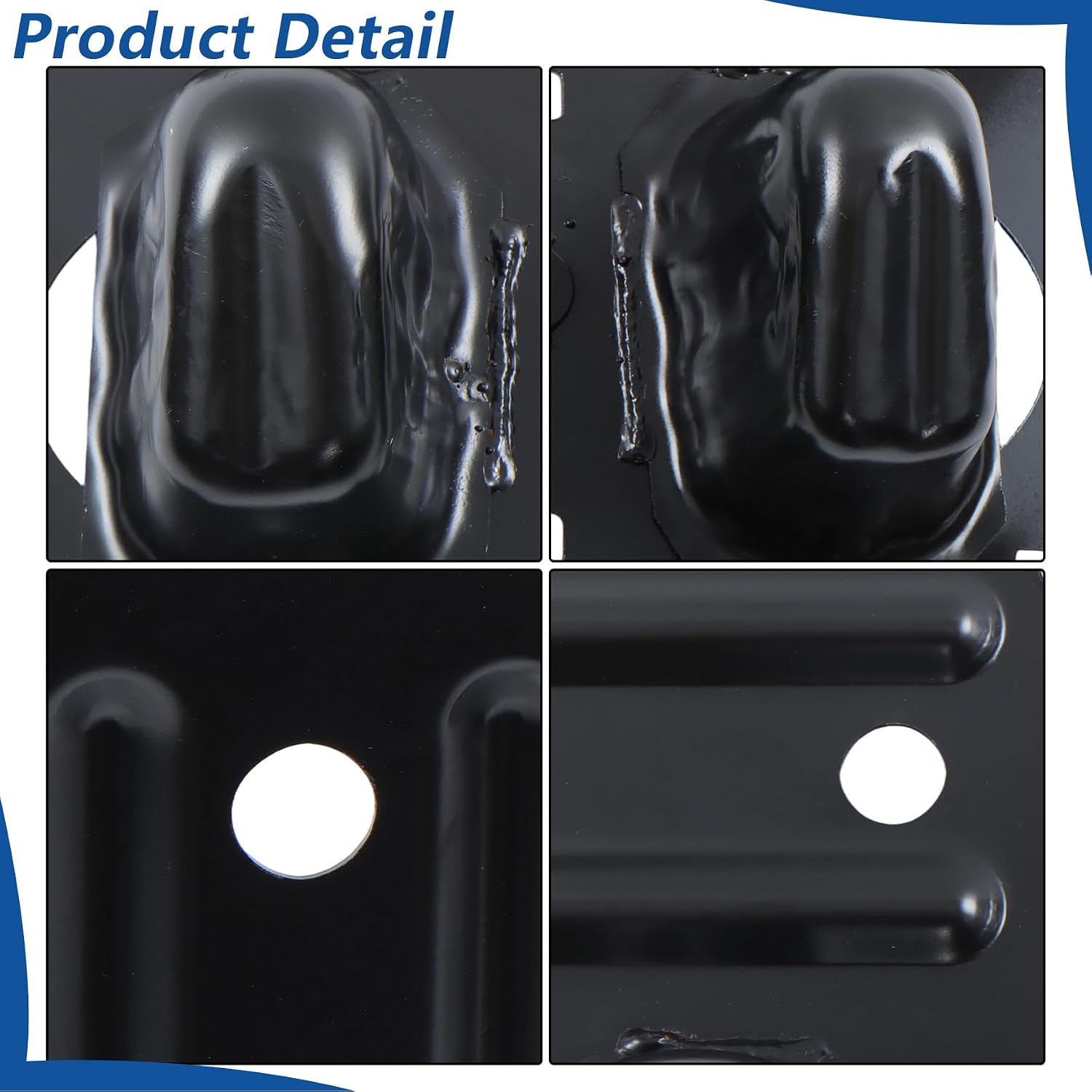 WFLNHB 1 Pair Black Front Bumper Face Bar Brackets 2PCS Mounting Kit Replacement for R-A-M 1500 2019-2024 CH1065104