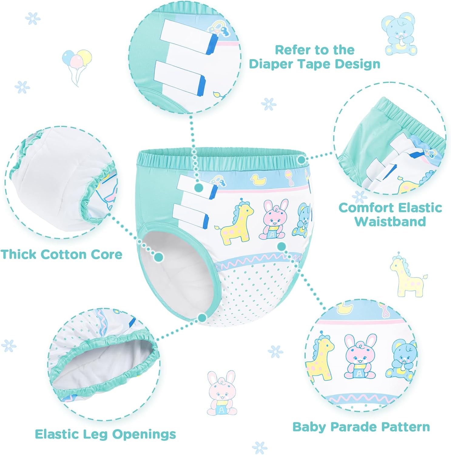 Littleforbig Soft Silky Underwear Comfortable Washable Reusable Adult Training Pants - Baby Parade - Image 2