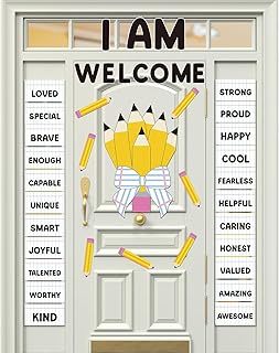 Pencil Classroom Door Decor Back to School Cutouts Bulletin Board Decorations Sets Welcome Sign Door Decor for First Day of Kindergarten Preschool Classroom Decorations